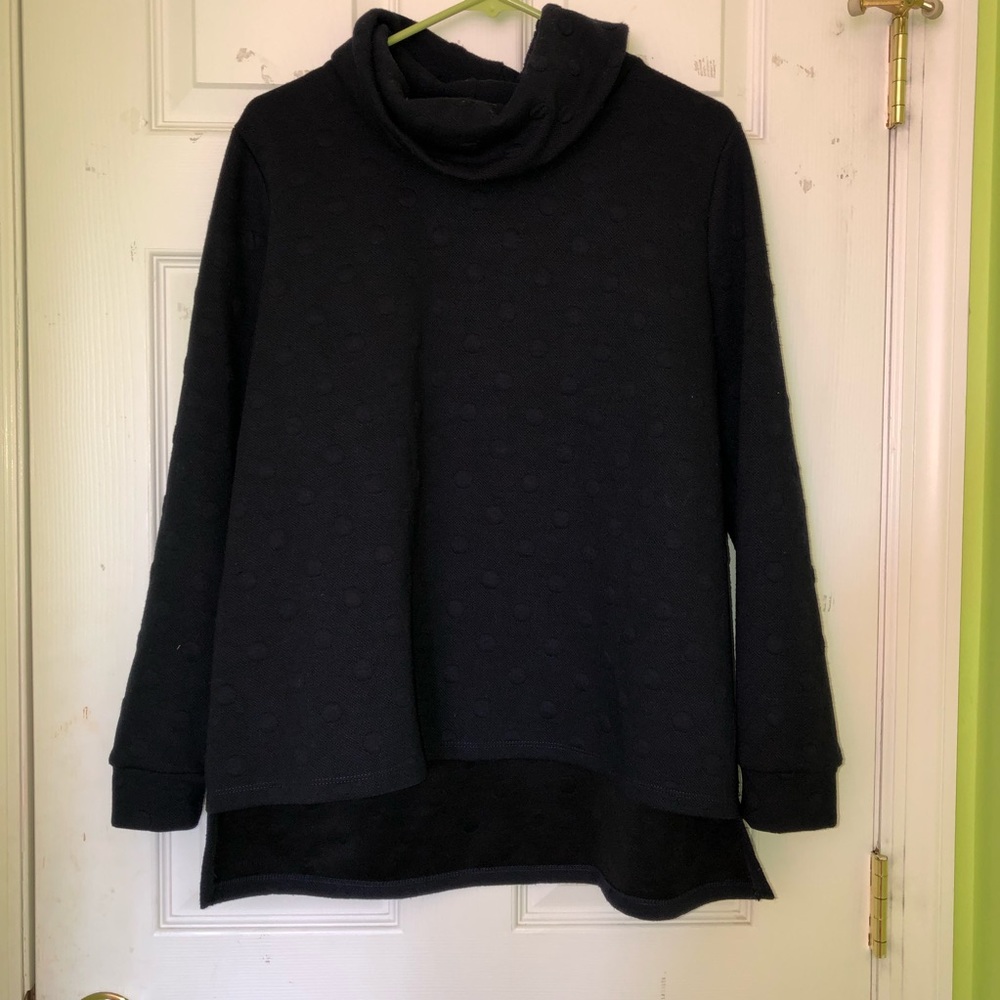 Black Polka Dot Turtleneck